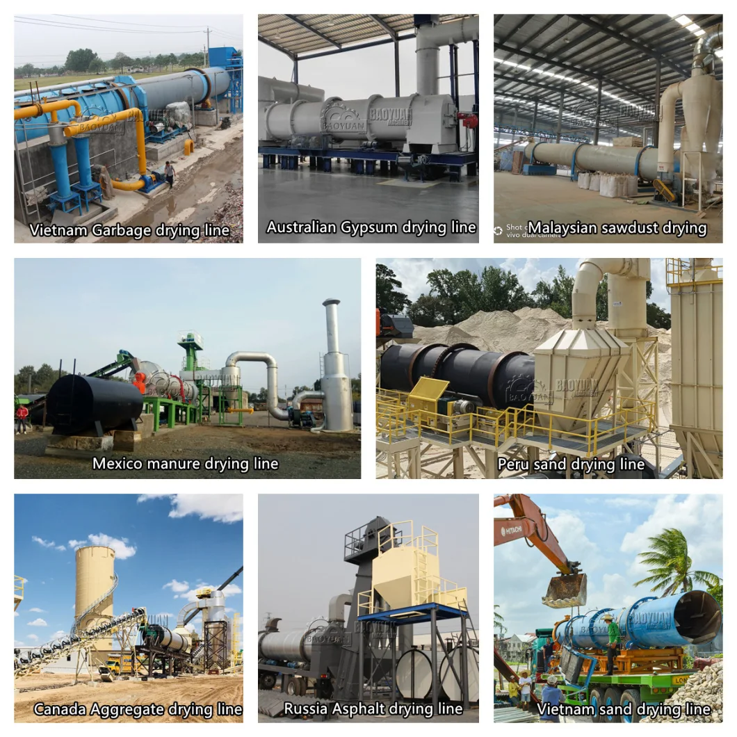 Energy Saving Three Cylinder Sand Rotary Dryer Drum Manufacturer