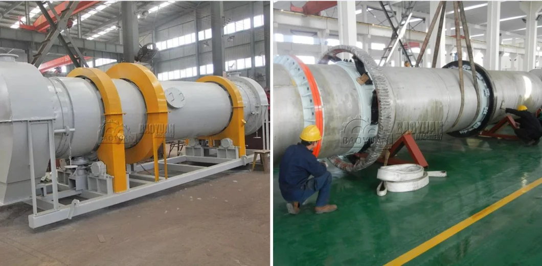 High Performance Waste Slurry Sludge Silica Sand Clay Drum Dryer with Paddle